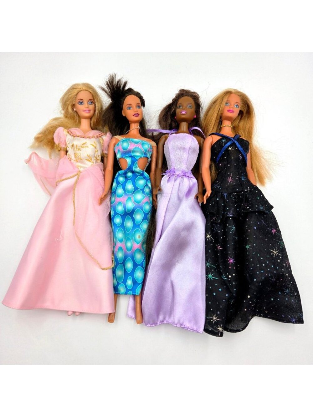 Barbie Doll Lot Princess Hawaiian Christie Butterfly Art Mattel 4 Dolls Read